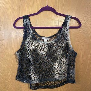 Small Cotton On Fish Net Cropped Tank